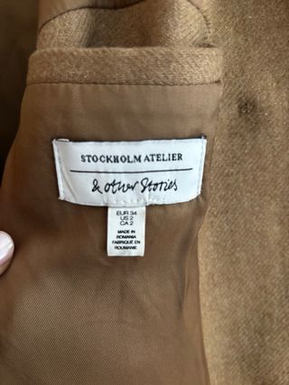 Abrigo oversize mujer marrón