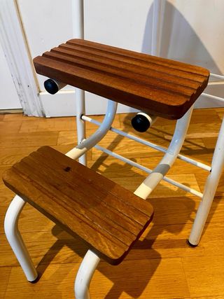 Taburete Escalera Vintage Madera y Metal