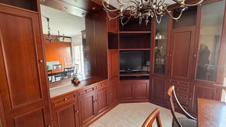 Mueble Comedor Esquinero Madera y Cristal