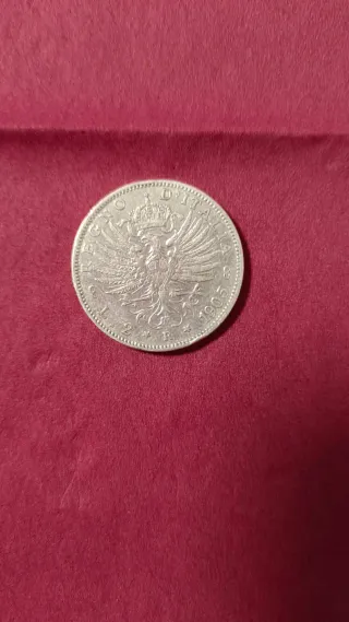 2 Liras Plata Italia 1905