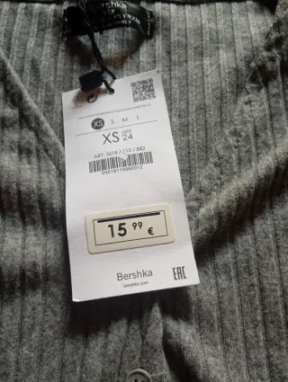 Vestido gris manga larga Breska