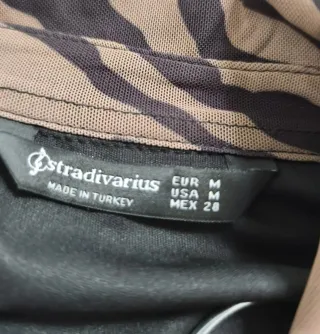 Vestido estampado cebra Stradivarius