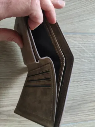 Cartera Billetera Hombre YATEER Polipiel Marrón/Gr