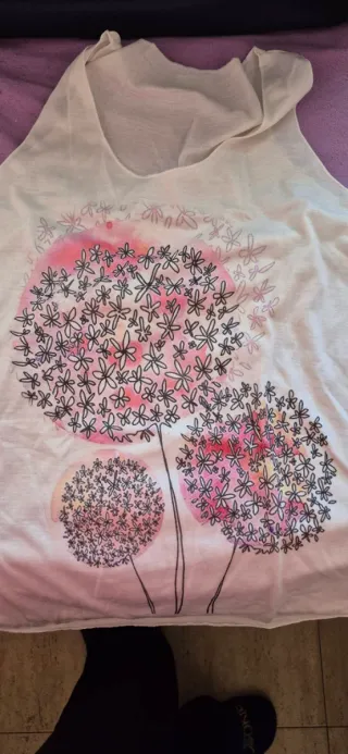 Camiseta Tirantes Flores Talla L/M
