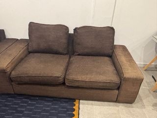 2 Sofás Ikea Marrones Tela