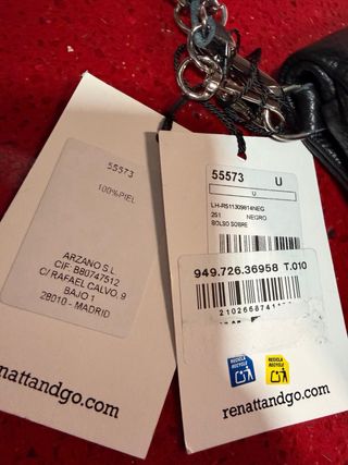 Bolso negro de piel de Renatta&go