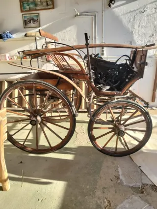 Carro de caballos de paseo de madera