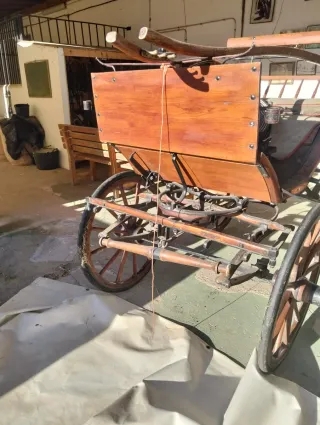 Carro de caballos de paseo de madera