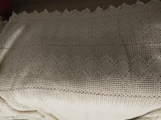 Colcha Ganchillo Vintage Blanca