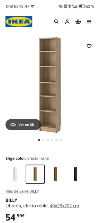 Librería Estantería Billy Ikea Madera