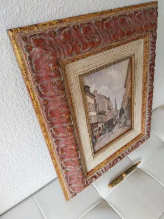 Cuadro Sisley Marco Madera y Pan de Oro