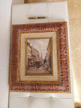 Cuadro Sisley Marco Madera y Pan de Oro