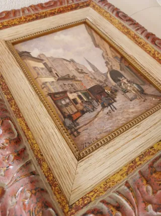 Cuadro Sisley Marco Madera y Pan de Oro