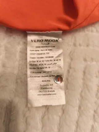 Top Vero Moda Talla M/L Naranja