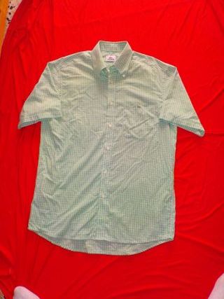 Camisa Lacoste Manga Corta Verde Talla  L