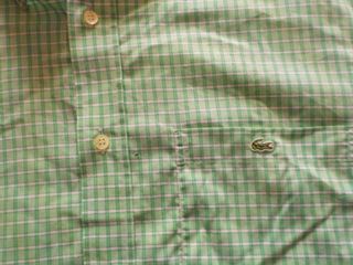 Camisa Lacoste Manga Corta Verde Talla  L