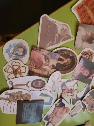 Lote de estampas y pegatinas vintage