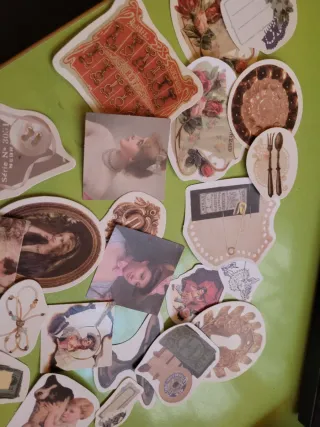 Lote de estampas y pegatinas vintage