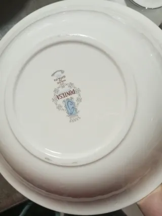 Marca Pontesa Sopera y fuente ensaladera de porcel