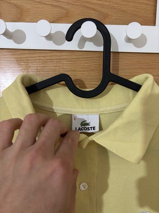 Polo Lacoste Amarillo Pastel Talla 6 Hombre