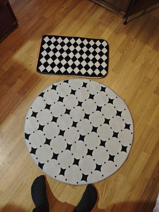 2 Tappeti Design Quadrati e Cerchi