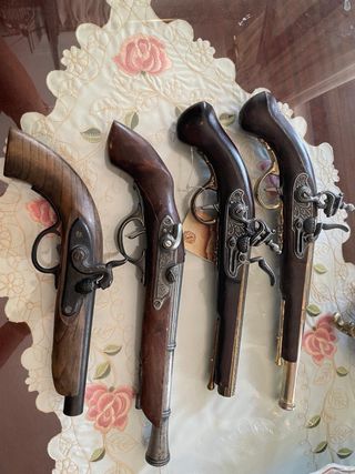 4 Pistolas Antiguas Decorativas