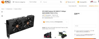 XFX AMD Radeon RX 5600 XT Tarjeta Gráfica