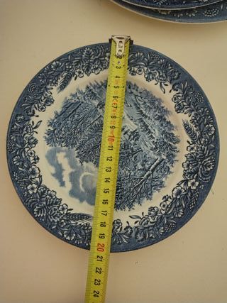 Vajilla Churchill England Azul y Blanca