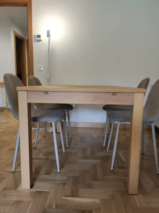 Mesa comedor extensible madera