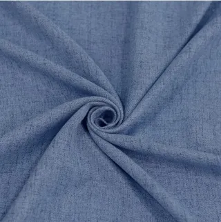 Cortinas azules efecto lino ✅