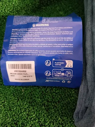 Cortinas azules efecto lino ✅