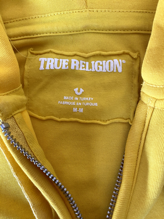 True Religion Sudadera Cremallera Amarilla M