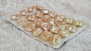 Cartón de botones antiguos franceses confección