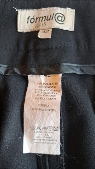 Pantalón vestir Fórmula Joven Talla 42 Negro