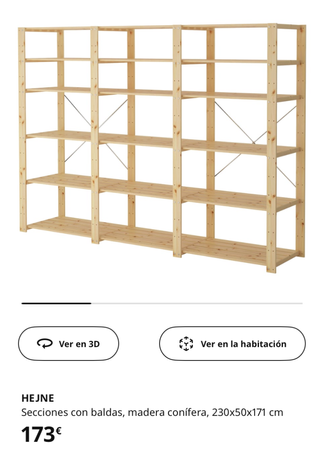 Estantería modular madera IKEA
