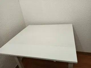 Mesa extensible blanca madera Ikea