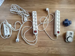 Lote regletas, alargador, temporizador y ladrón