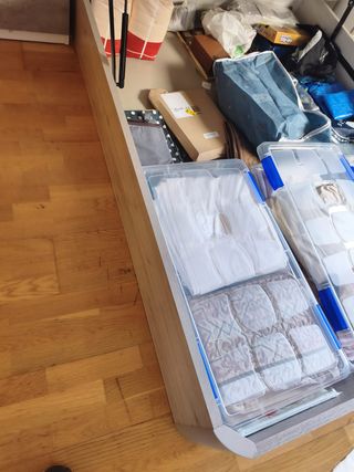 Canapé Cama 135x190 cm Madera y Plástico