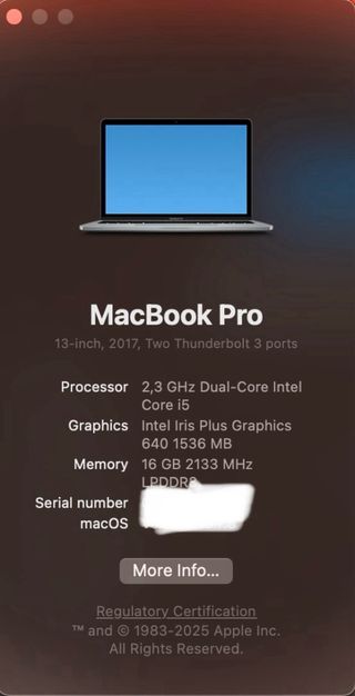 MacBook Pro 2017 Plata