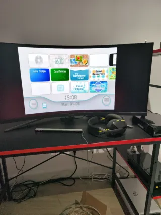 Consola Nintendo Wii Negra Con Adaptador a hdmi