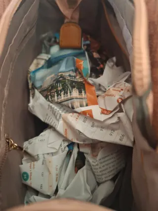 Bolso Rosa y Marrón