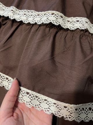 Traje Flamenca Marrón Beige Talla grande