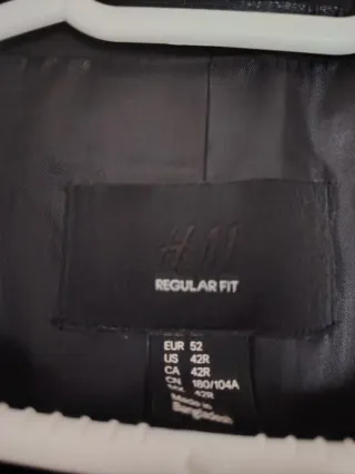Chaqueta de traje H&M Negra Talla 52