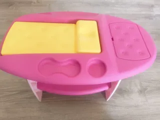 Cambiador de bebé Aimantine rosa y amarillo