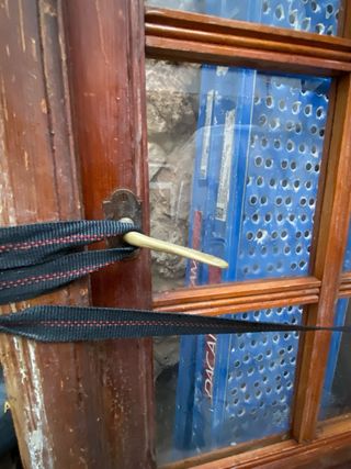 Puerta antigua madera y cristal