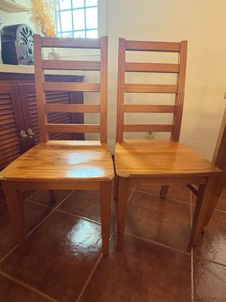 Mesa comedor madera extensible. sillas incluidas.