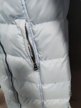 Abrigo largo reversible azul/azul cielo