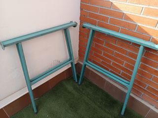 Borriquetas metálicas verdes