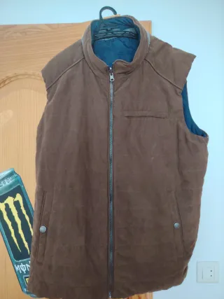 Chaleco Cortefiel Reversible Azul/Marrón