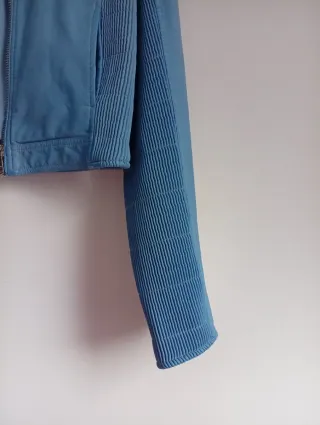 Cazadora motera mujer azul